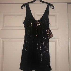 Black sequence dress